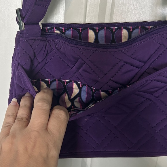 Vera Bradley Deep Purple Quilted Crossbody Bag - Picture 6 of 7